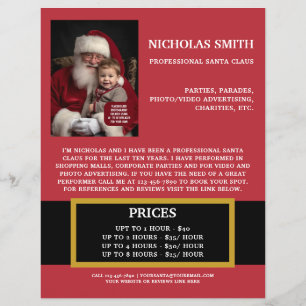 Professional Christmas Santa Claus Promotion Photo Flyer