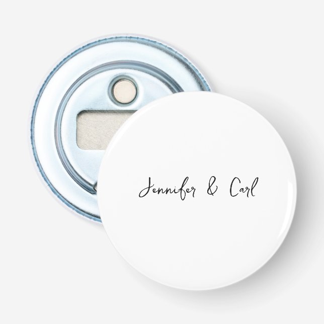 Professional Classic Calligraphy Minimalist Plain Bottle Opener (Front)