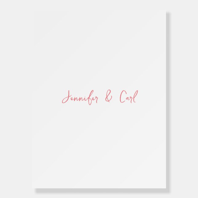 Professional Classic Calligraphy Minimalist Plain Foam Board (Front)