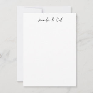 Professional Classic Calligraphy Minimalist Plain Note Card