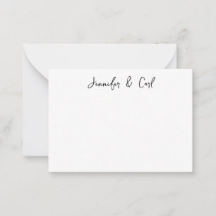 Professional Classic Calligraphy Minimalist Plain Note Card