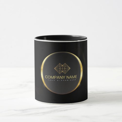  Professional Classic Elegant Black Gold  Mug