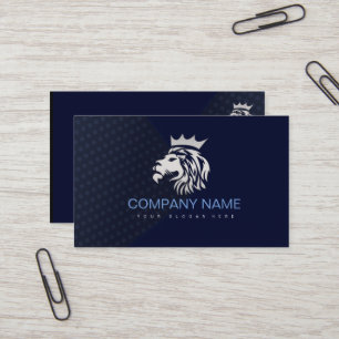 Professional Classic Elegant Blue Silver Business Card