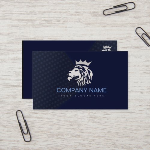  Professional Classic Elegant Blue Silver Business Card