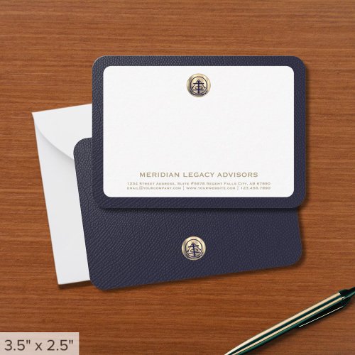 Professional Classic Logo Business Note Card