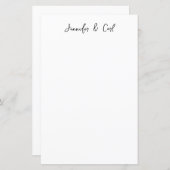 Professional Classic Minimalist Plain Paper Sheet (Front/Back)