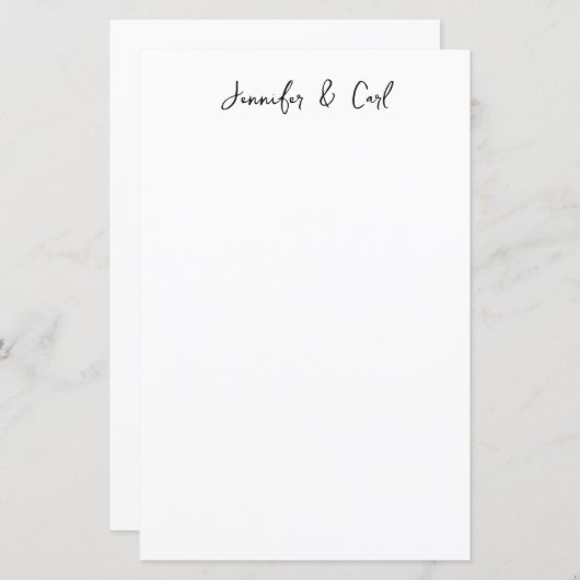 Professional Classic Minimalist Plain Paper Sheet (Front/Back)