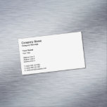 Professional Classic | Plain White Magnetic Business Card at Zazzle