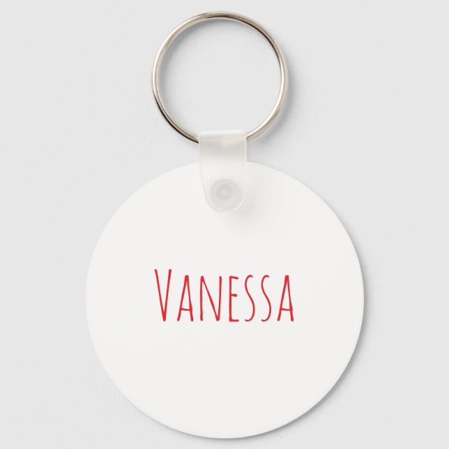 Professional classical calligraphy name custom red keychain (Front)