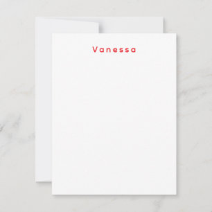 Professional classical calligraphy name custom red note card
