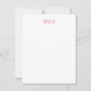 Professional classical calligraphy name custom red note card