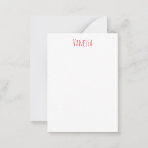 Professional classical calligraphy name custom red note card