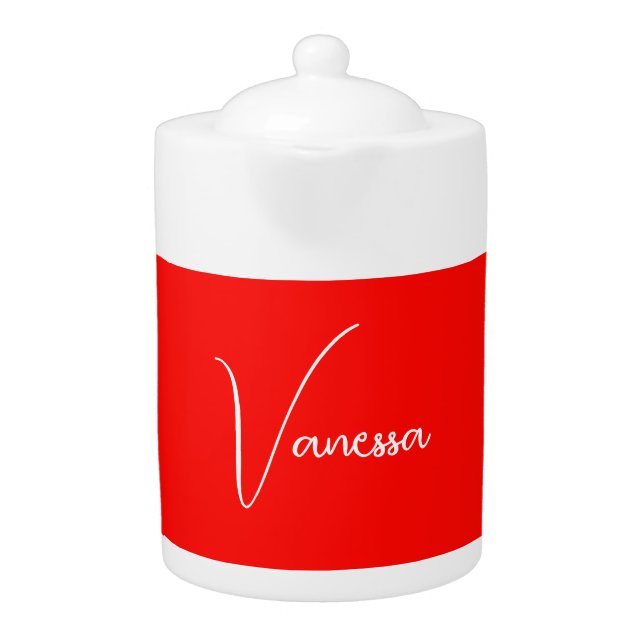 Professional classical calligraphy name custom red teapot (Front)