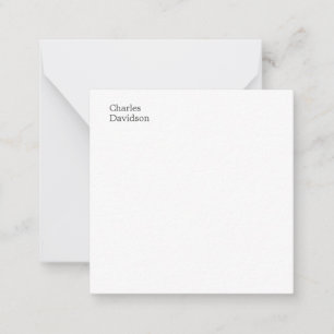 Professional Classical Font Minimalist Plain Name Note Card