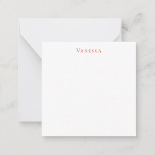 Professional classical font own name custom red note card
