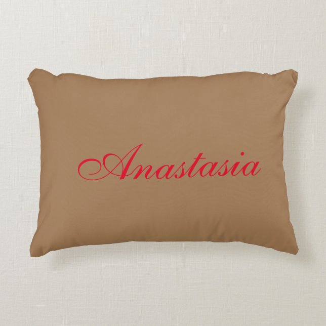 Professional classical handwriting name custom accent pillow (Front)