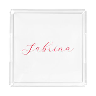 Professional classical handwriting name custom acrylic tray