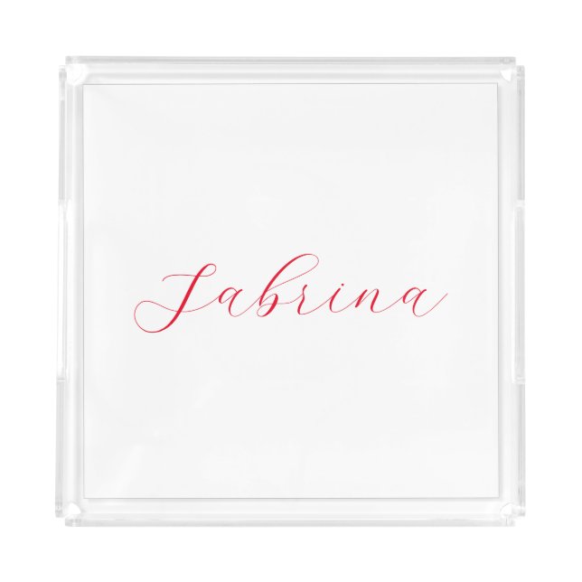 Professional classical handwriting name custom acrylic tray (Front)