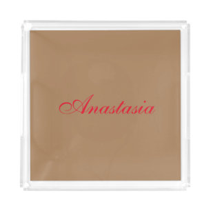 Professional classical handwriting name custom acrylic tray