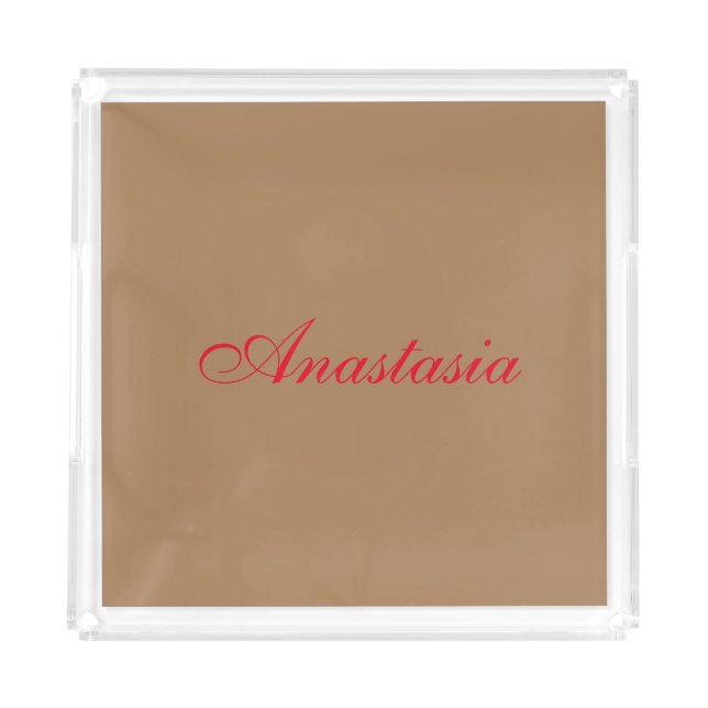 Professional classical handwriting name custom acrylic tray (Front)