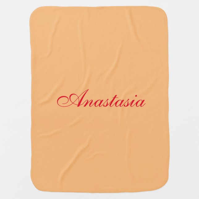 Professional classical handwriting name custom baby blanket (Front)
