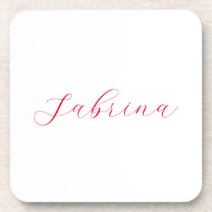 Professional classical handwriting name custom beverage coaster