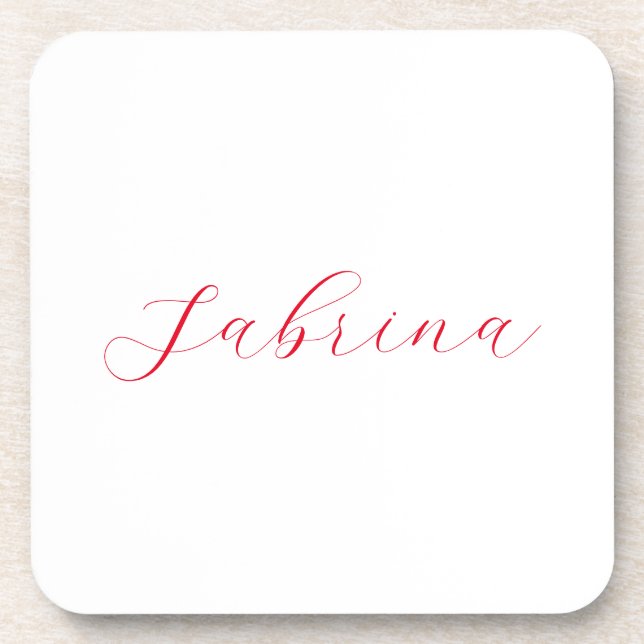 Professional classical handwriting name custom beverage coaster (Front)