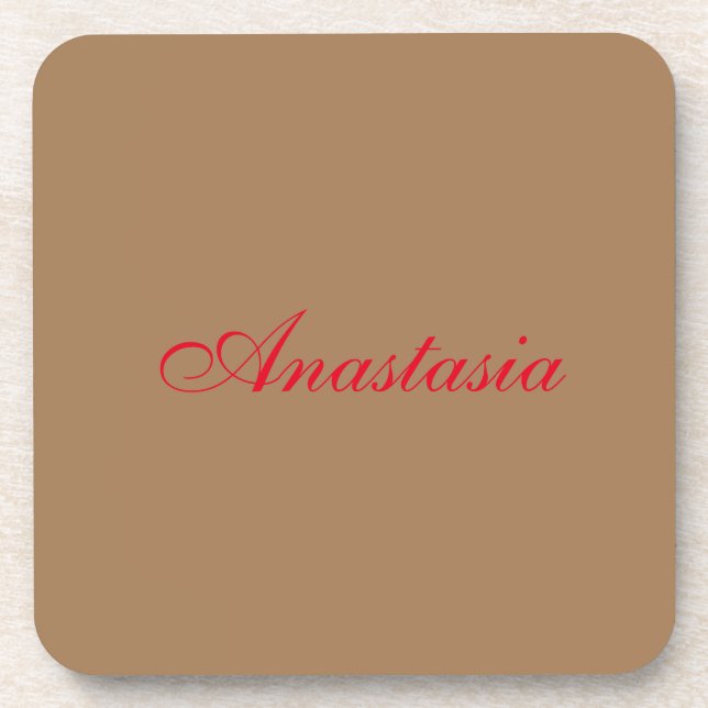 Professional classical handwriting name custom beverage coaster (Front)