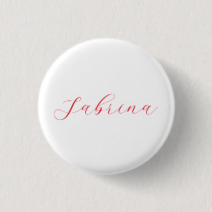 Professional classical handwriting name custom button
