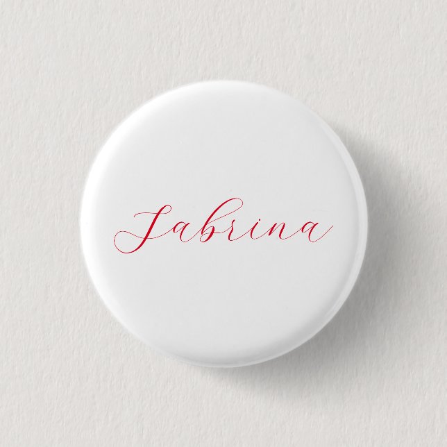 Professional classical handwriting name custom button (Front)