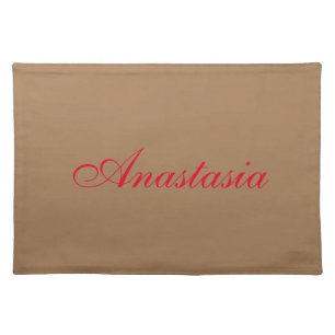 Professional classical handwriting name custom cloth placemat