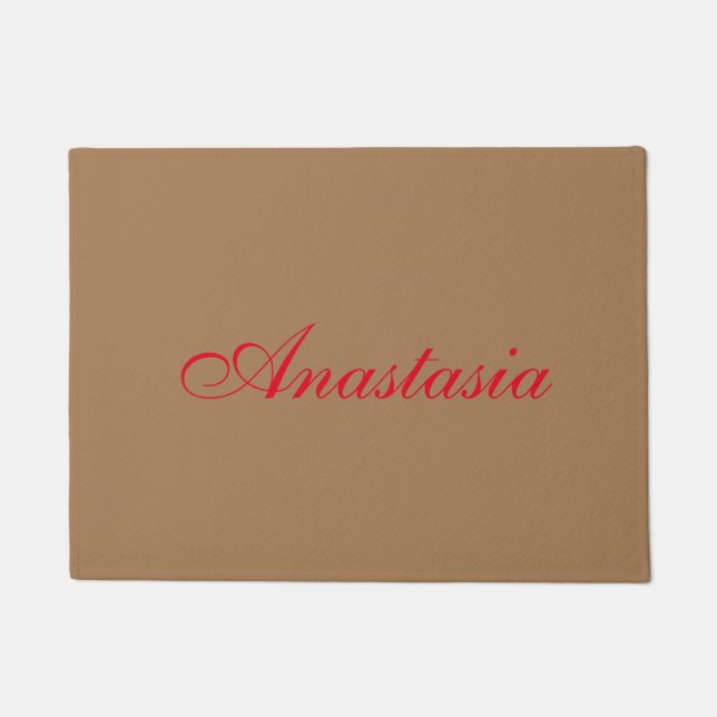 Professional classical handwriting name custom doormat (Front)