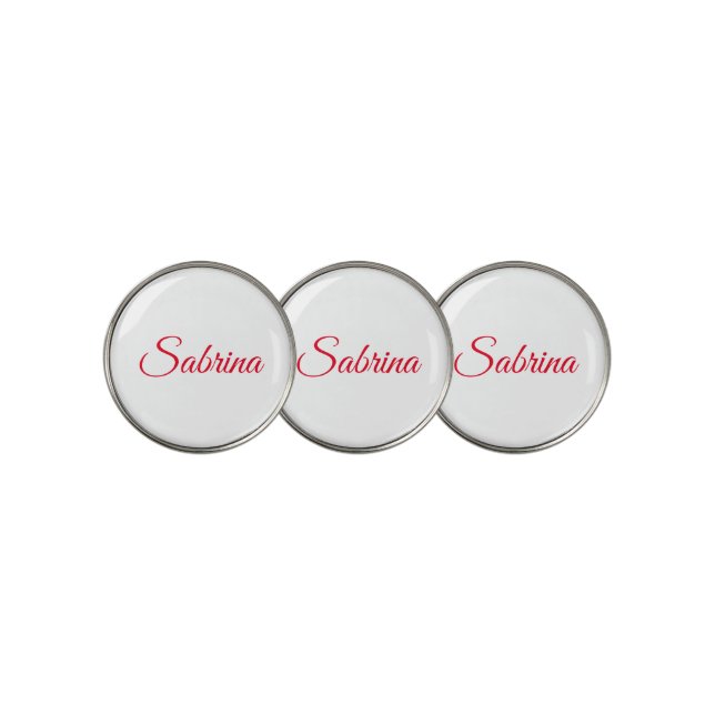 Professional classical handwriting name custom golf ball marker (3 Up)
