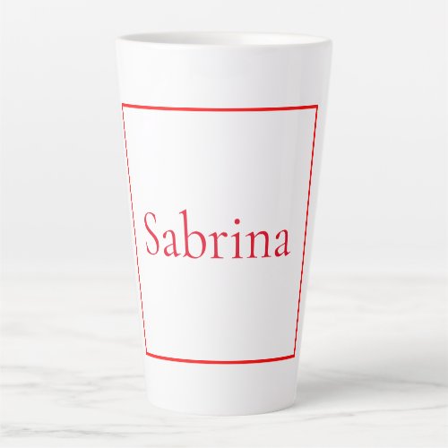Professional classical handwriting name custom latte mug