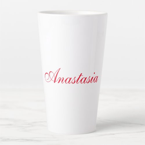 Professional classical handwriting name custom latte mug