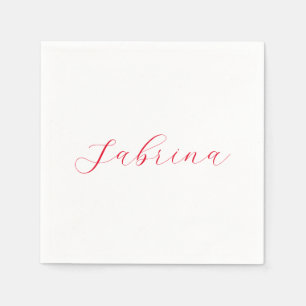 Professional classical handwriting name custom napkins