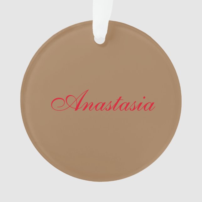Professional classical handwriting name custom ornament (Front)