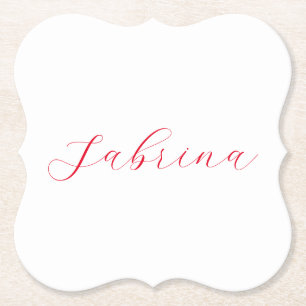 Professional classical handwriting name custom paper coaster