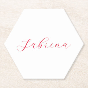 Professional classical handwriting name custom paper coaster
