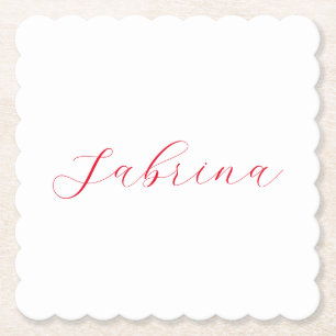 Professional classical handwriting name custom paper coaster