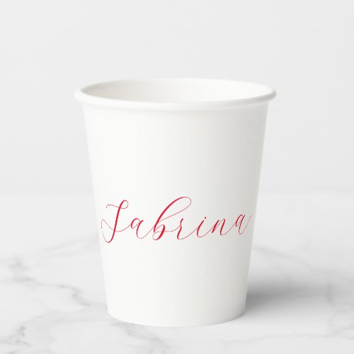 Professional classical handwriting name custom paper cups