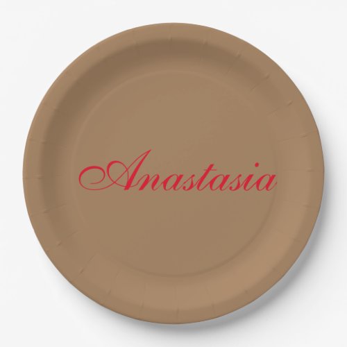 Professional classical handwriting name custom paper plates