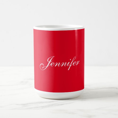 Professional classical handwriting name custom red coffee mug