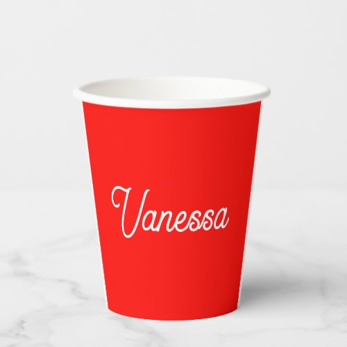 Professional classical handwriting name custom red paper cups