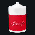 Professional classical handwriting name custom red teapot<br><div class="desc">This template can be customized to meet all professional occupations.</div>