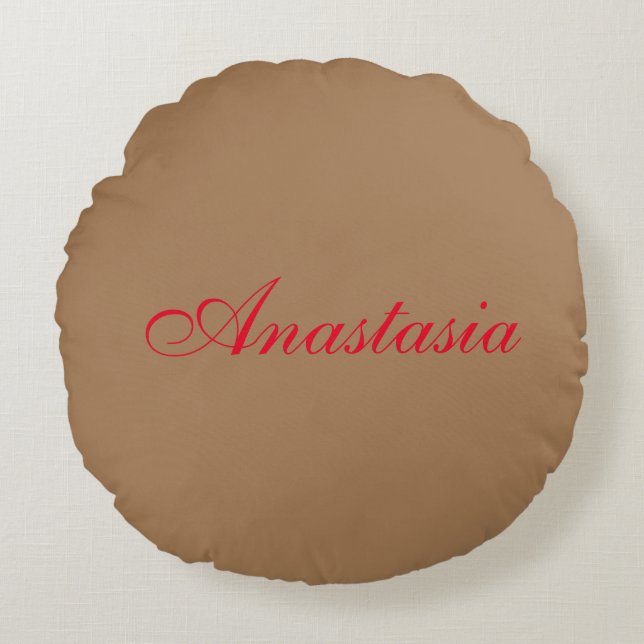 Professional classical handwriting name custom round pillow (Front)
