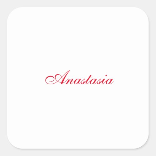 Professional classical handwriting name custom square sticker