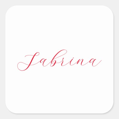 Professional classical handwriting name custom square sticker