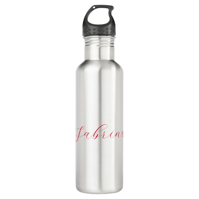 Professional classical handwriting name custom stainless steel water bottle (Front)