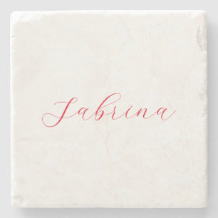 Professional classical handwriting name custom stone coaster